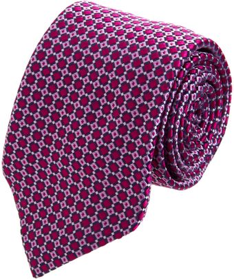 Barneys New York Jacquard Diamond Print Tie - Lyst