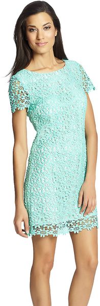 Cynthia Steffe Short-Sleeve Floral Dress - Lyst