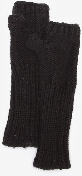 Genie By Eugenia Kim Metallic Knit Cut Off Gloves - Lyst