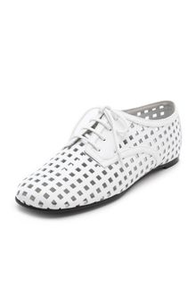 Jil Sander Navy Perforated Oxfords - Lyst