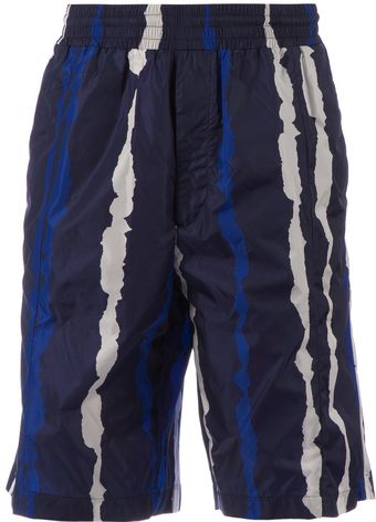 Neil Barrett Bleach Striped Shorts - Lyst
