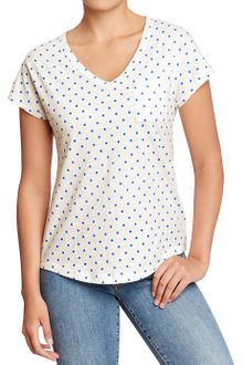 Old Navy V-Neck Slub Knit Tee - Lyst