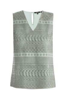 Raoul Lacey Laser Cut Leather Top - Lyst