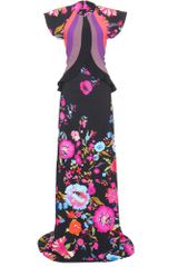Etro Floral Print Floor-Length Gown
