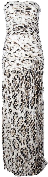Halston Heritage Snake Print Dress - Lyst