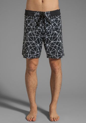 Isaora Geo Light Printed Welded Stretch Board Short - Lyst