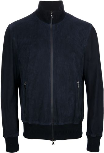 Neil Barrett Leather Bomber Jacket - Lyst