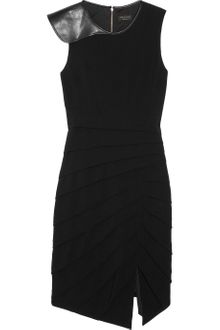 Rag & Bone Origami Leather Detailed Crepe Dress - Lyst