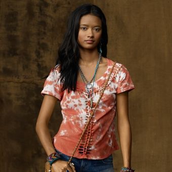 Ralph Lauren Deconstructed Tiedye Tee - Lyst