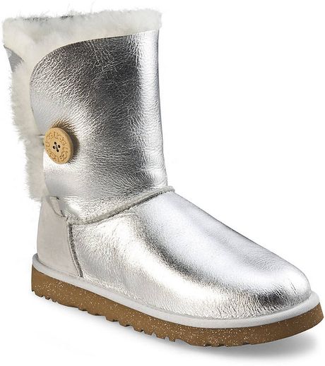 Ugg Bailey Button Boots In Silver Silver Metallic Lyst