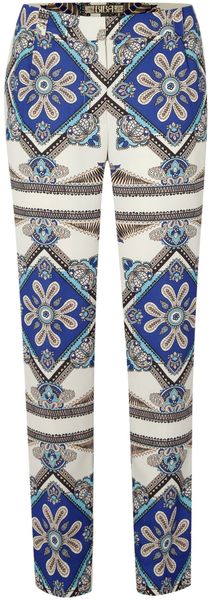 Biba Scarf Printed Slim Leg Trousers - Lyst