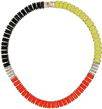 Topshop Mini Rectangle Track Necklace - Lyst