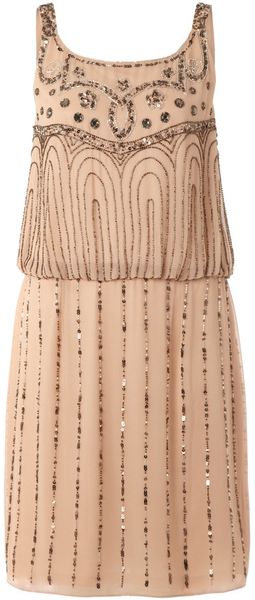 Untold Beaded Pattern Sleeveless Dress - Lyst