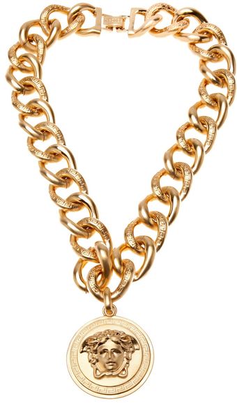 Versace Medusa Necklace - Lyst