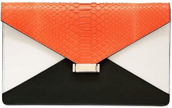 Celine Diamond Pouch Python Clutch - Lyst