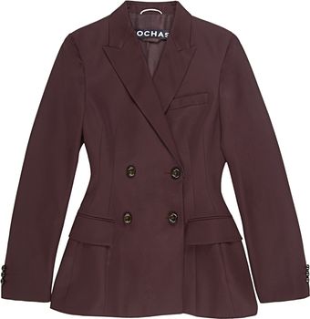 Rochas Technical Gabardine Jacket in Claret - Lyst