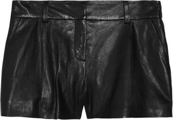 Diane Von Furstenberg Naples Leather Shorts - Lyst