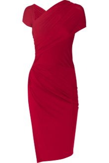 Donna Karan New York Draped Stretchjersey Knot Dress - Lyst