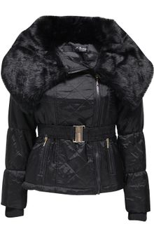 Jane Norman Belted Faux Fur Bomber Jacket - Lyst