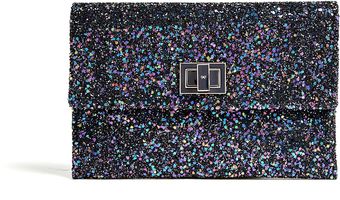 Anya Hindmarch Valorie Glitter Clutch - Lyst