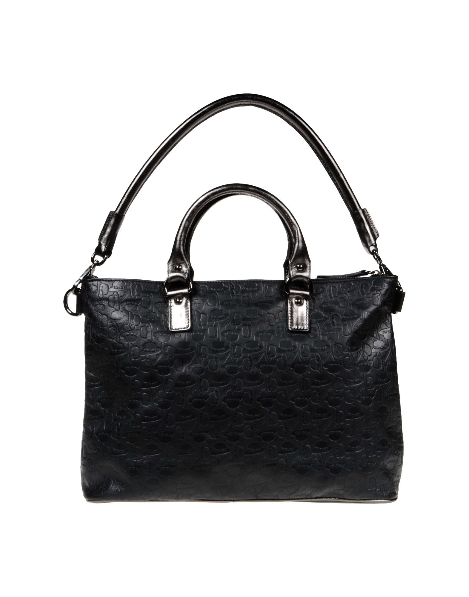 black large leather bag