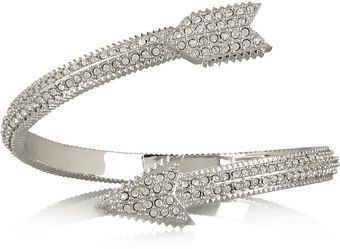 Eddie Borgo Silverplated Crystal Arrow Bracelet - Lyst