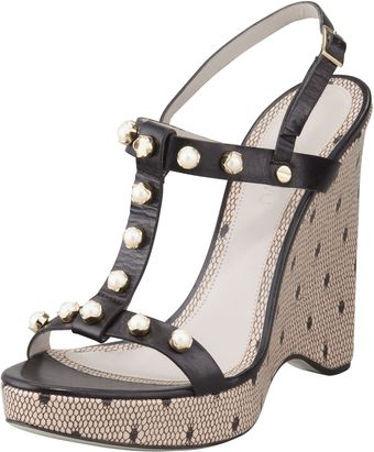 Jason Wu Eweled Tstrap Wedge Sandal - Lyst