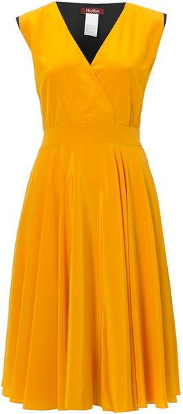 Max Mara Studio Ribelle Cross Over Silk Shift Dress - Lyst
