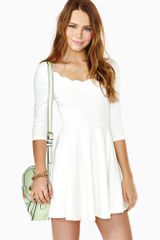 Nasty Gal Scalloped Skater Dress