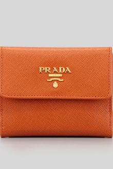 Prada Saffiano Mini Bifold Card Case - Lyst