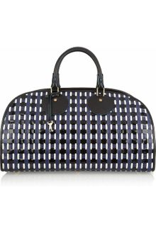 Proenza Schouler Kiri Woven Leather and Patentleather Bowling Bag - Lyst