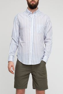 Band Of Outsiders Batiste Stripe Long Sleeve Shirt - Lyst