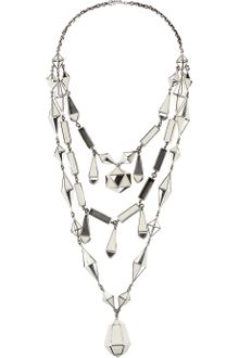 Bottega Veneta Enameled Sterling Silver Necklace - Lyst