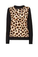 Jaeger Leopard Print Sweater