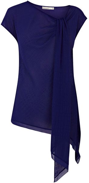 Karen Millen Draped Croc Texture Top - Lyst