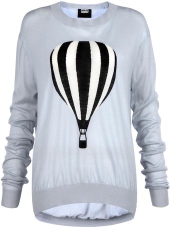 Markus Lupfer Blue Balloon Intarsia Wool Jumper - Lyst