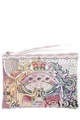 Mary Katrantzou Clutch in Print Leather