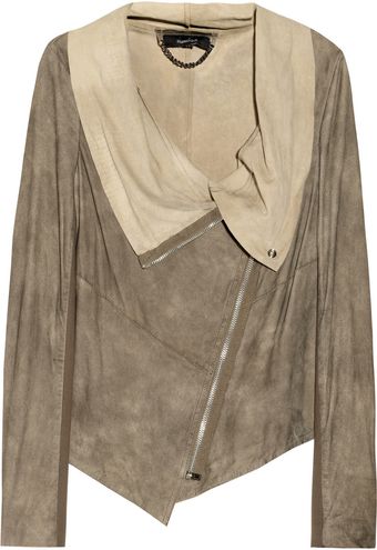 Muubaa Alexis Draped Suede Jacket - Lyst