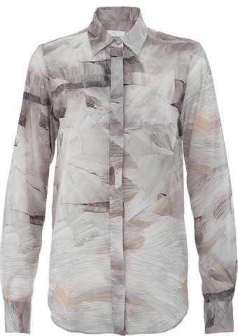 Nicole Farhi Broken Ceramic Print Shirt - Lyst