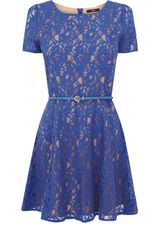 Oasis Lace Cap Sleeve Shoulder Dress