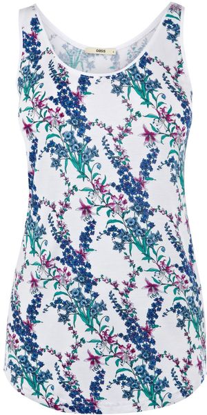 Oasis Satin Trim Tiger Lily Print Vest - Lyst
