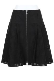 Proenza Schouler A-Line Micro Perforated Cotton Skirt - Lyst