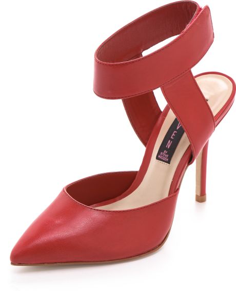 Steven By Steve Madden Revolvir Pointy Toe Pumps In Red Lyst