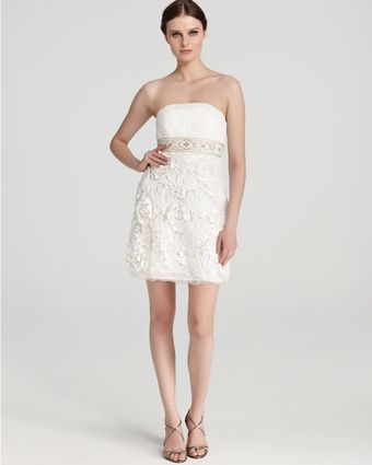 Sue Wong Strapless Dress - Lyst