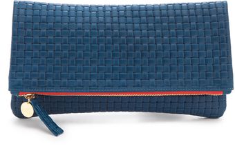 Clare Vivier Woven Fold Over Clutch - Lyst