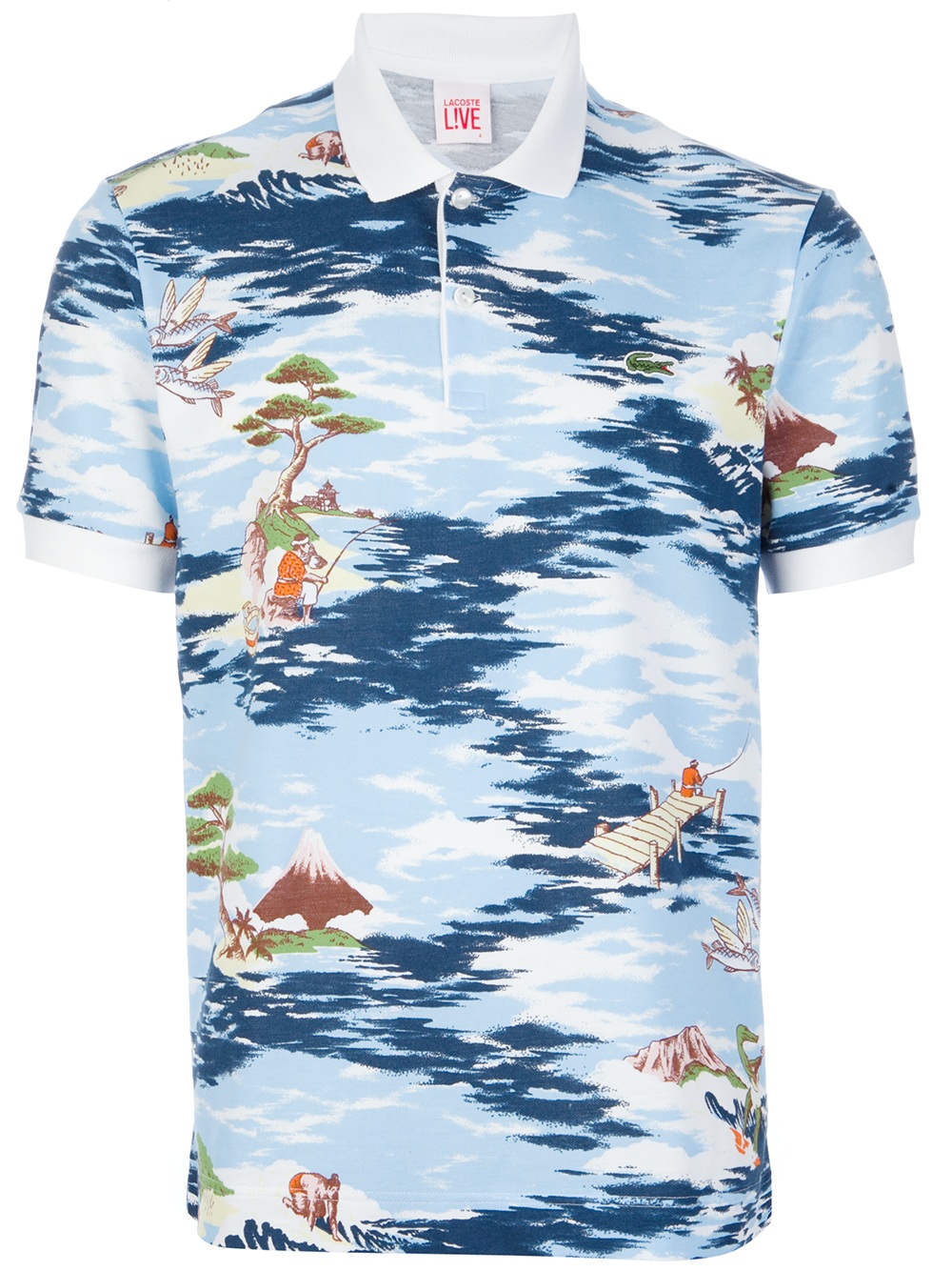 Lacoste L!ive Surf Polo Shirt in Blue for Men Lyst