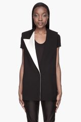 Lanvin Tuxedo White Lapel Structured Vest