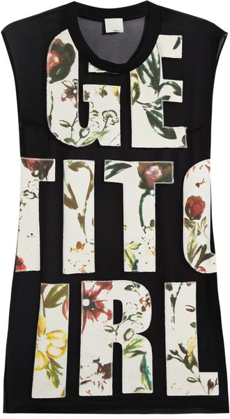 3.1 Phillip Lim Get It Girl Cotton Appliquéd Silk Chiffon Top - Lyst