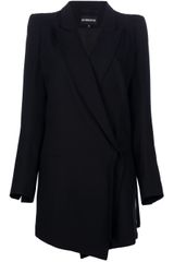 Ann Demeulemeester Crossover Fastening Overcoat