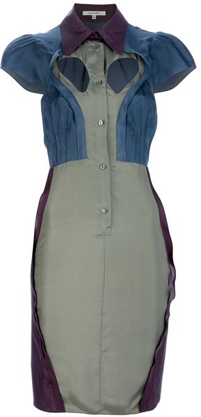 Carven Paneled Cutout Dress - Lyst
